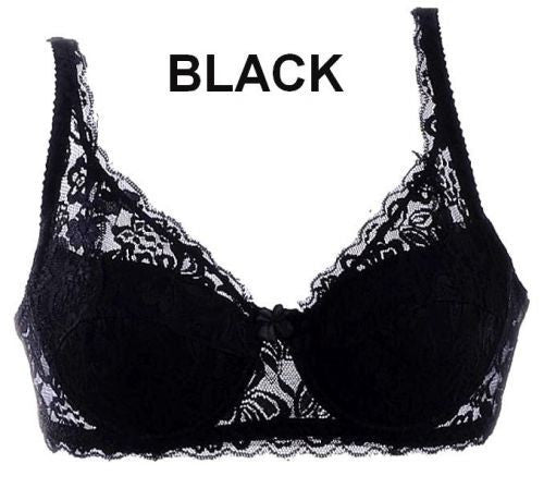 Hot sales! Women Ultrathin Intimates Sexy Lace Bra Girl's 3/4 Cup