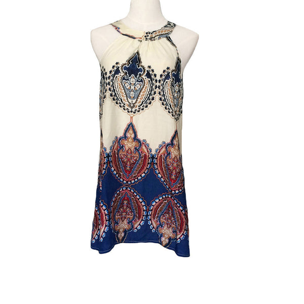 2016 New Boho Women Dress Printed Halter Style