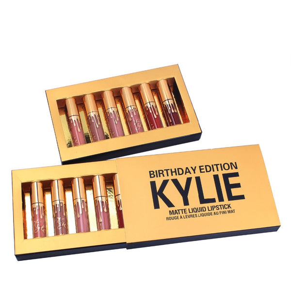 Kylie Lip 6pcs Set Matt Cup Lip Gloss Kylie Jenner Gold