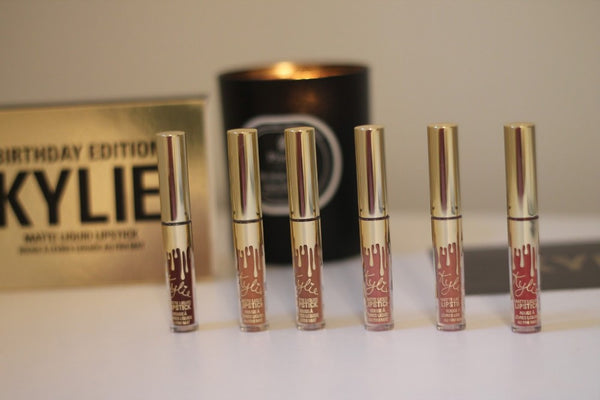 Kylie Lip 6pcs Set Matt Cup Lip Gloss Kylie Jenner Gold