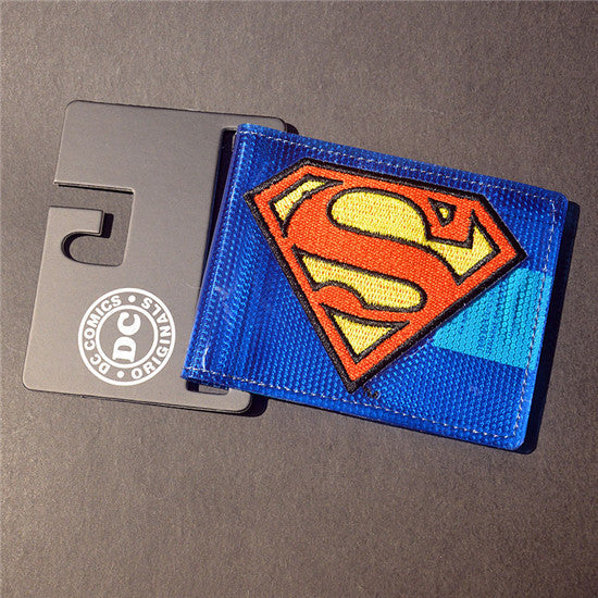 Free Shipping Comics Dc Marvel the Avengers Iron Man Thor/Captain/Superman 3D Purse Logo Credit Card Holder Cartoon Wallet