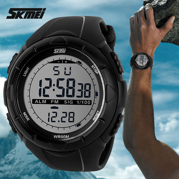 2016 New Skmei Brand Men Sports Watches LED 50M Dive Swim Dress Fashion Digital Military Watch Student Outdoor Wristwatches