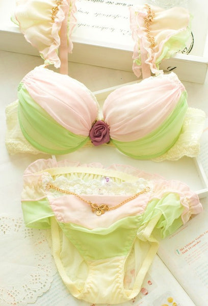 Dream Angels 2014 New Women Push Up Bra Sets Breast Flower Lace Bra Women Underwear Sexy Lingerie Brand Bra & Brief Sets