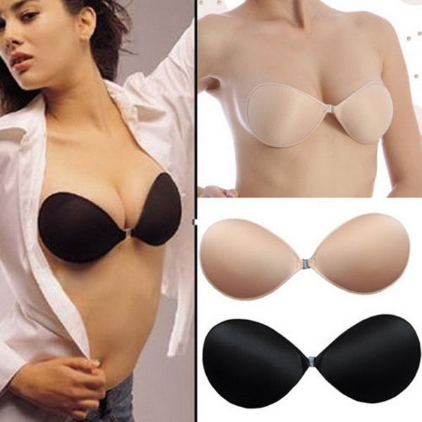 Sexy Women Invisible Strapless Bra Push Up Silicone Bust Front Closure Backless Self-Adhesive Gel Size A-D 2016 New Arrival