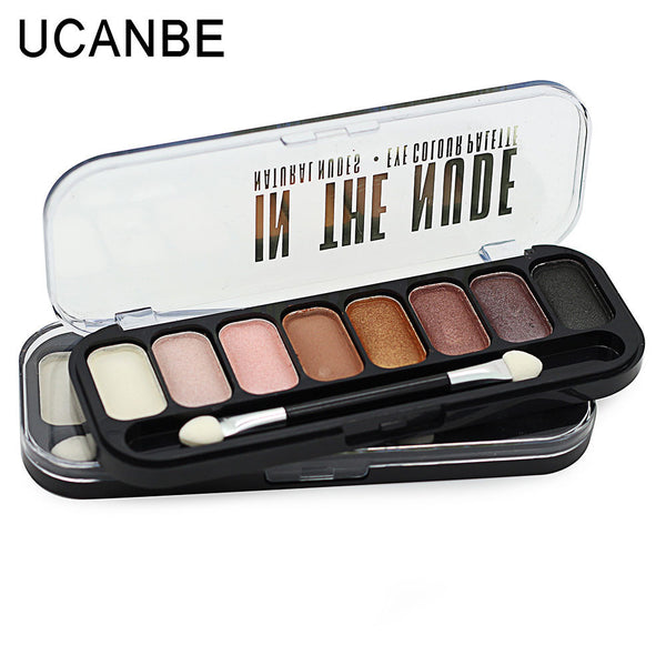 Fashion matte eyeshadow palette 8 colors natural earth color brand cosmetics naked makeup diamonds glitter pigment eye shadow