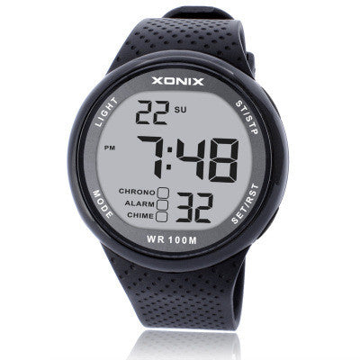 XONIX Fashion Men Sports Watches Waterproof 100m Outdoor Fun Digital Watch Swimming Diving Wristwatch Reloj Hombre Montre Homme