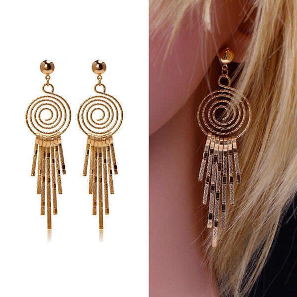 2015 New Fashion Enthusiasm Style Vintage 18K Gold Plated Drop Earrings for Sexy Women Gifts