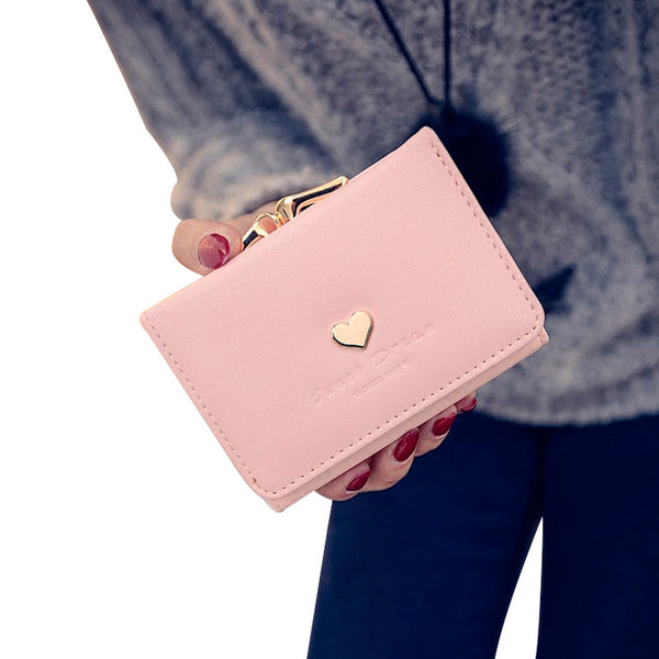 Manka Vesa Three fold wallet female short paragraph 2016 new Korean students love small purse Purse