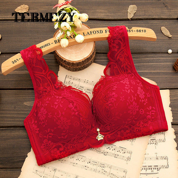 Plus size Push up Ultra thin Sexy Full Lace Coverage Flower Adjustable Bras 70-90 A B C Cup Bras Big Size Free Shipping