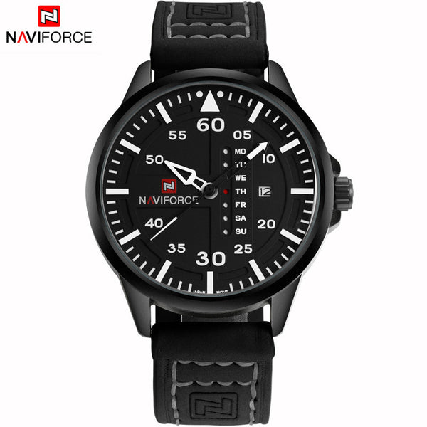 NAVIFORCE Luxury Brand Date Japan Movt Square Men Quartz Casual Watch Army Military Sports Watch Men Watches Male Leather Clock