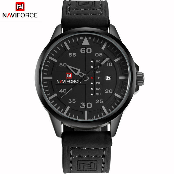 NAVIFORCE Luxury Brand Date Japan Movt Square Men Quartz Casual Watch Army Military Sports Watch Men Watches Male Leather Clock