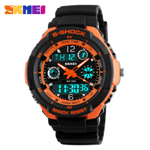 2016 Men Quartz Digital Watch Men Sports Watches Relogio Masculino SKMEI S Shock Relojes LED Military Waterproof Wristwatches