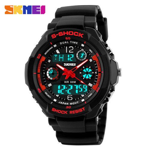 2016 Men Quartz Digital Watch Men Sports Watches Relogio Masculino SKMEI S Shock Relojes LED Military Waterproof Wristwatches