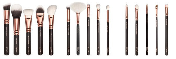 NEW ARRIVAL  ZOEVA 15 PCS ROSE GOLDEN COMPLETE MAKEUP BRUSH SET