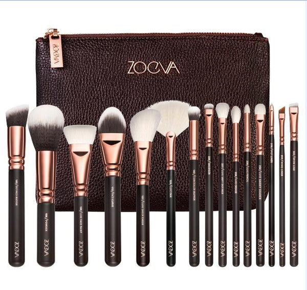 NEW ARRIVAL  ZOEVA 15 PCS ROSE GOLDEN COMPLETE MAKEUP BRUSH SET