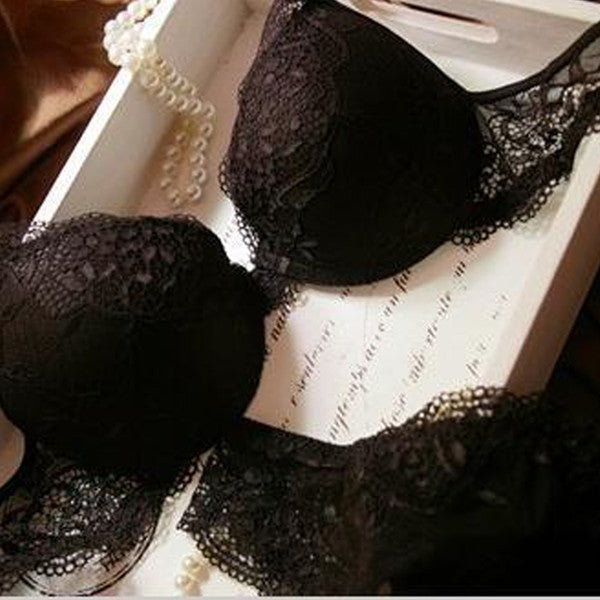 6 Colors Set Push Up Solid 32A-38C Bra Women Deep V Lace Decro Underwire Outfit Sexy Bra