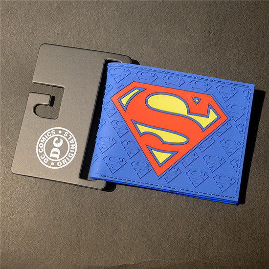 Free Shipping Comics Dc Marvel the Avengers Iron Man Thor/Captain/Superman 3D Purse Logo Credit Card Holder Cartoon Wallet