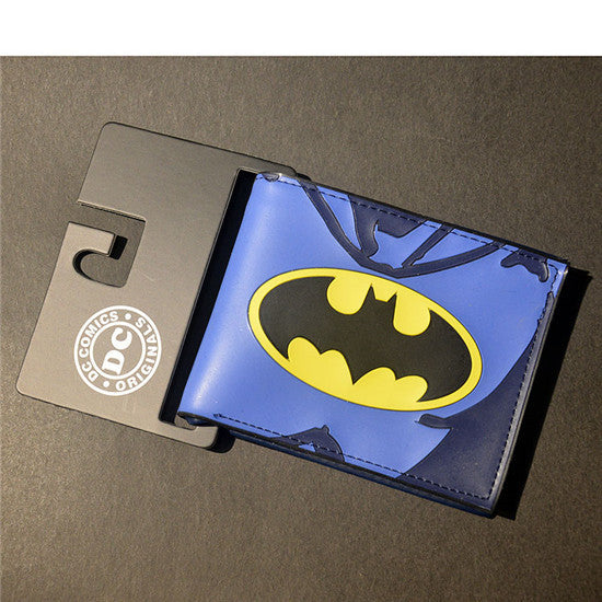 Free Shipping Comics Dc Marvel the Avengers Iron Man Thor/Captain/Superman 3D Purse Logo Credit Card Holder Cartoon Wallet