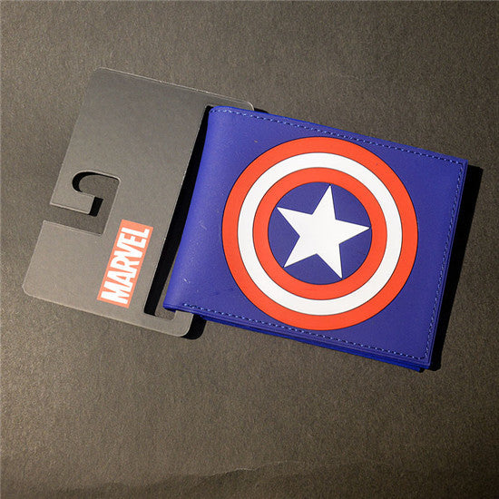 Free Shipping Comics Dc Marvel the Avengers Iron Man Thor/Captain/Superman 3D Purse Logo Credit Card Holder Cartoon Wallet