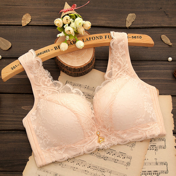 Plus size Push up Ultra thin Sexy Full Lace Coverage Flower Adjustable Bras 70-90 A B C Cup Bras Big Size Free Shipping