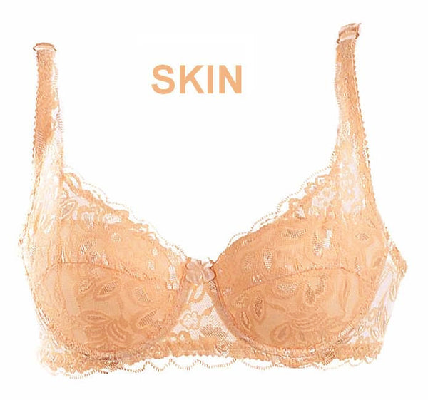 Hot sales! Women Ultrathin Intimates Sexy Lace Bra Girl's 3/4 Cup Brassiere Underwear 70-90 B Cups Lingerie Free Shipping H072