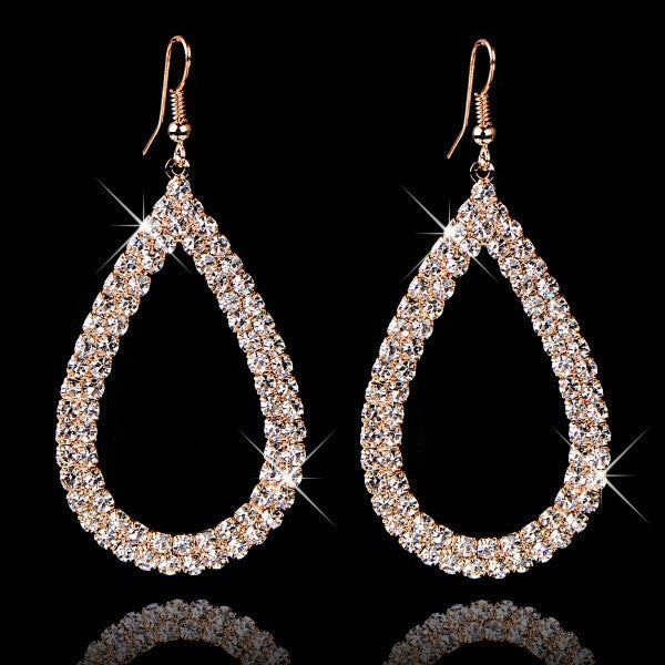 Jewellery Stores Top Quality Selling Fashion Design Big Crystal Drop Earings 2014  For Women Bridal Brand Jewelry 2014 M11