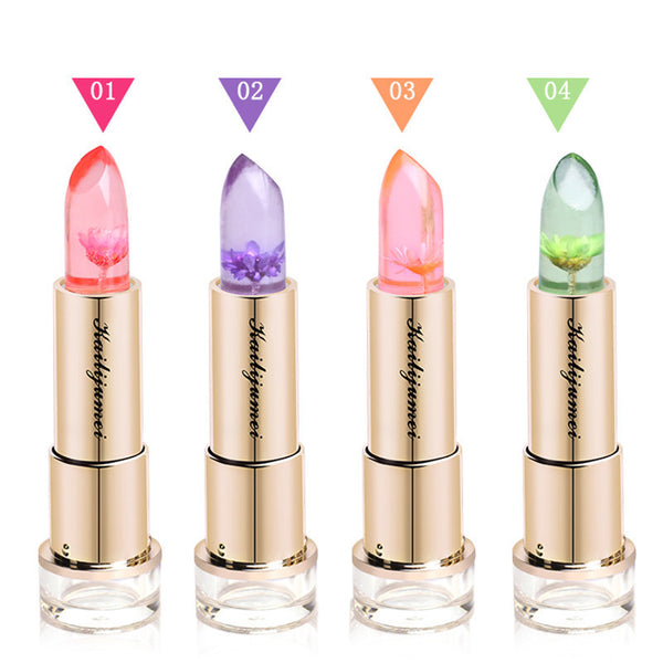 Magic Color Temperature Change Moisturizer Lips Care Surplus Bright Flower Jelly Lipstick 4 Colors