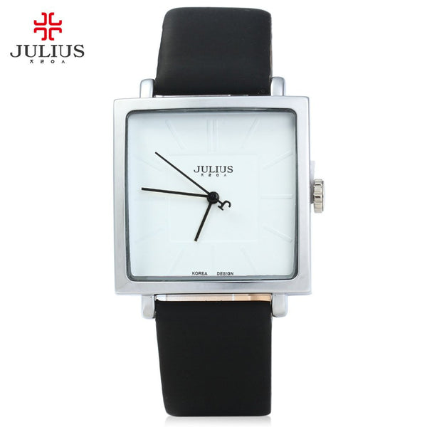 JULIUS Quartz Brand Lady Watches Women Luxury Rose Gold Antique Square Casual Leather Dress Wrist watch Relogio Feminino Montre