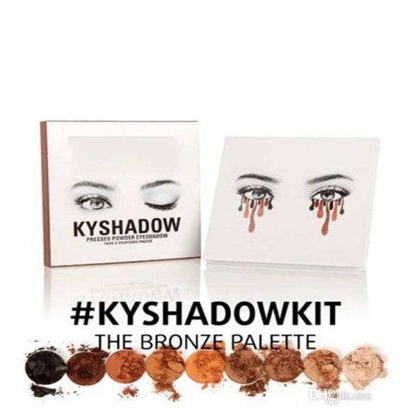 In stock! Kyshadow kit kyliee Jenner pressed powder eye shadow Kyliee Cosmetics the Bronze Palette 9 colors with retail box