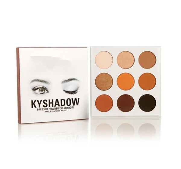 In stock! Kyshadow kit kyliee Jenner pressed powder eye shadow Kyliee Cosmetics the Bronze Palette 9 colors with retail box