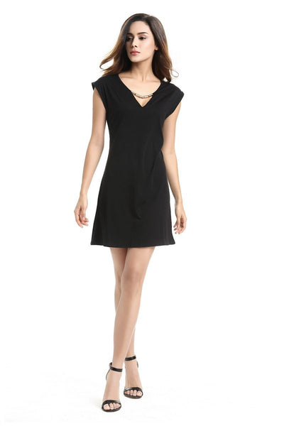 Summer dress sugarbird self portrait women dresses audrey hepburn 50s 60s black V-neck sexy mini forever za 21 HL5972