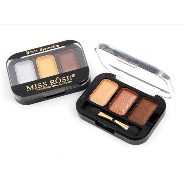 New Makeup Eye Shadow Palette Shimmer Eyeshadow 3 Earth Color Eye Shadow Makeup Cosmetics Makeup Set Hot Sale