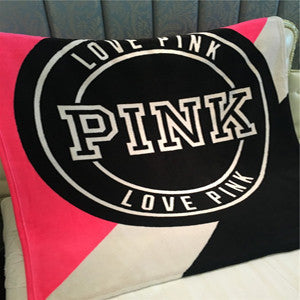 Spring Fall Brand VS Secret Pink Coral Fabric Polar Blankets Beach towel 150 * 130 cm bed Flannel Article Victoria small Manta