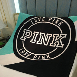 Spring Fall Brand VS Secret Pink Coral Fabric Polar Blankets Beach towel 150 * 130 cm bed Flannel Article Victoria small Manta