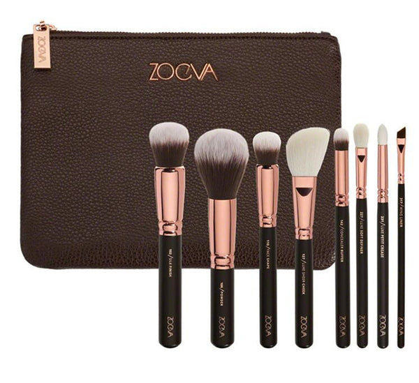 New Zoeva 8pcs Makeup Brushes Professional Rose Golden Luxury Set Brand Make Up Tools Kit Powder Blend brushes LUXURY SET VOL. 2