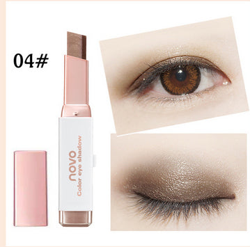 Eyeshadow Stick Double Color Stereo Gradient Velvet Shimmer Earth Color Eye Shadow Cream Pen NOVO Eye Makeup Palette Cosmetics