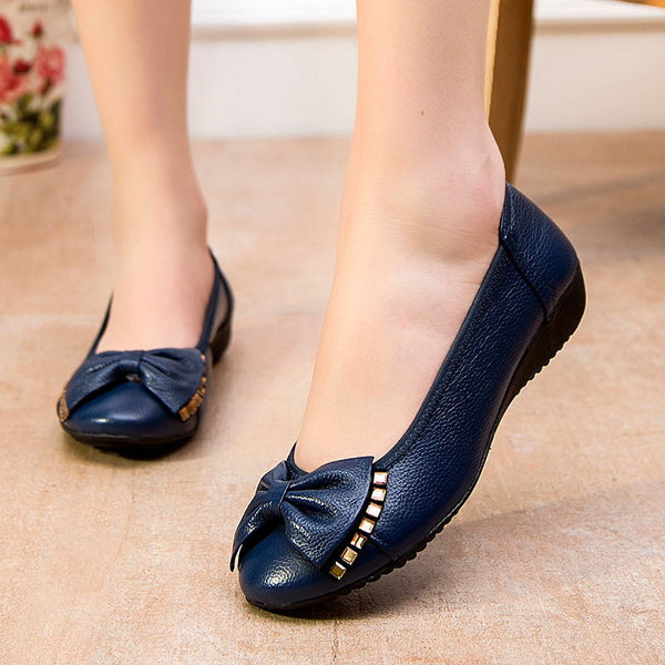 Plus Size(34-43) Fashion Spring Women Shoes Genuine Leather Single Flat Shoes Woman Casual Loafers Comfortable Women Flats