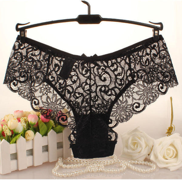 New Fashion 2016 Summer Women's Panties Transparent Underwear Women Lace Soft Briefs Sexy Lingerie Mid Waist