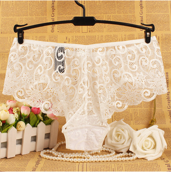 New Fashion 2016 Summer Women's Panties Transparent Underwear Women Lace Soft Briefs Sexy Lingerie Mid Waist