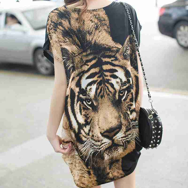 Women dress loose self portrait novelty leopard dresses tiger night out park brandy za forever JXT02091642 21