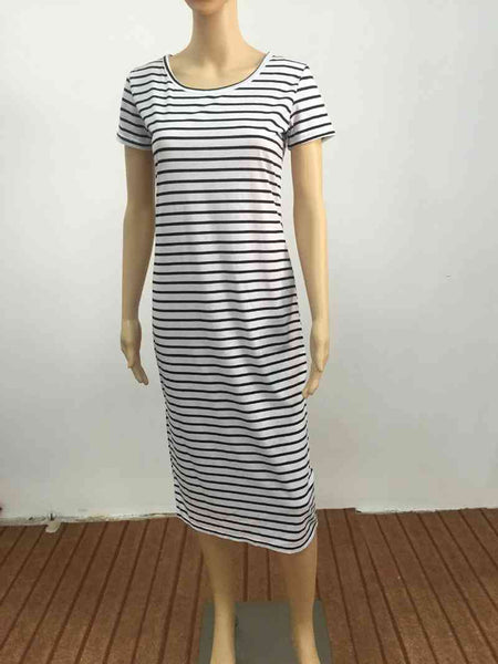 Summer sugarbird self portrait women dresses casual pencil striped long dress love pink white forever za 21 ST1316