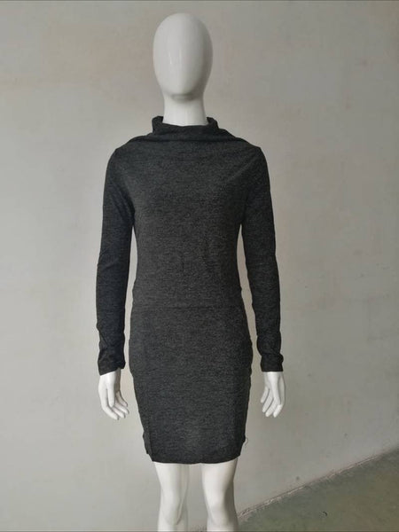 New Fashion Women Autumn And Winter OL Dress Black Khaki Za Brand Forever Monaco 21 Pull and Bear FiNN ZC1939