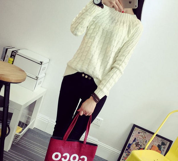 Free shipping 2014 size basic autumn and winter sweater thickening long-sleeve pullover female sweater women fashion WL0006