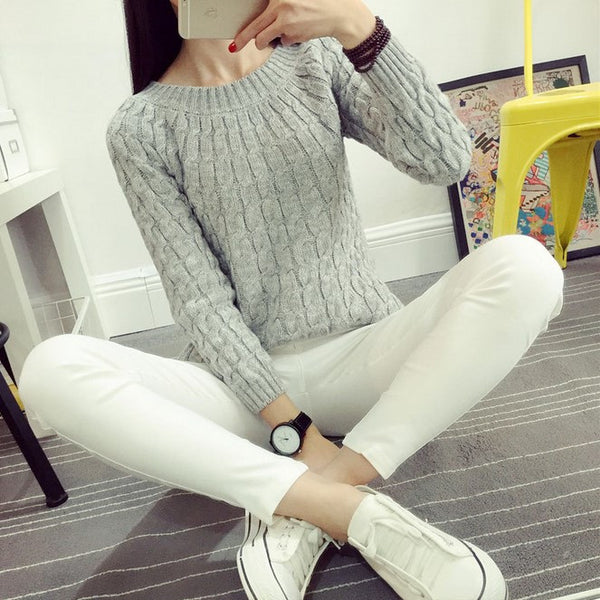 Free shipping 2014 size basic autumn and winter sweater thickening long-sleeve pullover female sweater women fashion WL0006