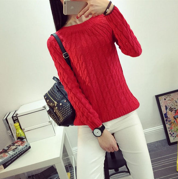 Free shipping 2014 size basic autumn and winter sweater thickening long-sleeve pullover female sweater women fashion WL0006