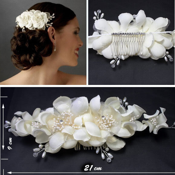 Factory Price  High Quality European Style Hand made Wedding Flower Hat As the Wedding Photos Bride Headwear  FW60