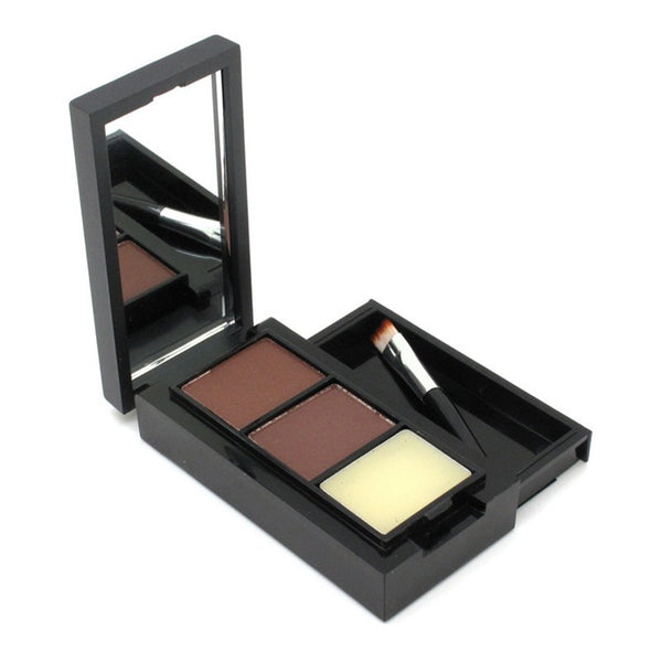 Hot Sale Professional Eye Shadow Eye Brow Makeup 2 Color Eyebrow Powder + Eyebrow Wax Palette + Brush + English Instruction